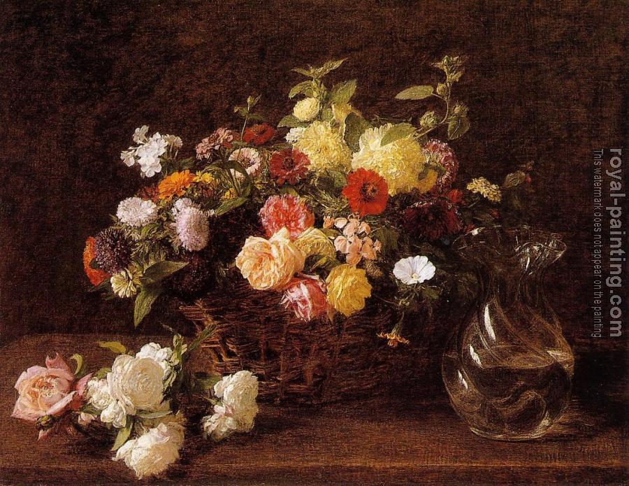Henri Fantin-Latour : Basket of Flowers